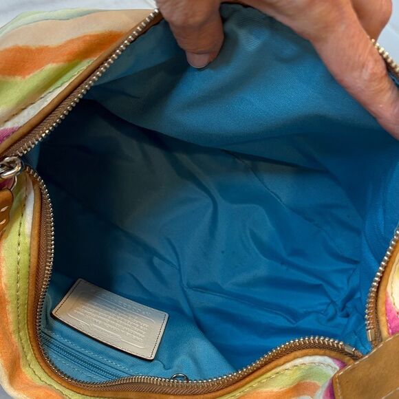 Coach Y2K Hampton Pastels Watercolor Stripe Hobo Shoulder Bag - Picture 15 of 16